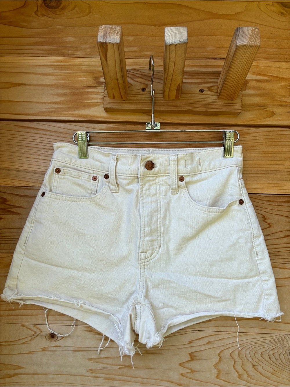 Madewell Off-White Denim Jean Shorts
